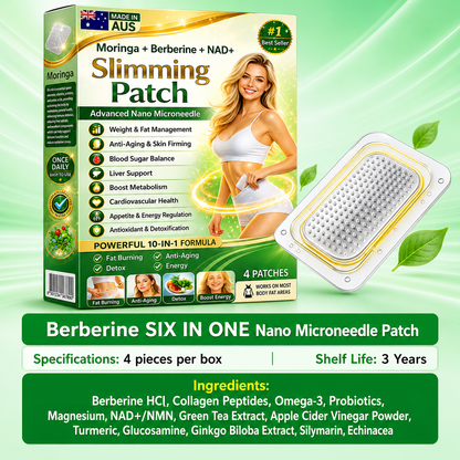 New 2026 Upgrade:  Berberine 6-in-1 Nano Microneedle 𝖯𝚊𝗍𝖼𝗁 with Science-Backed Formula