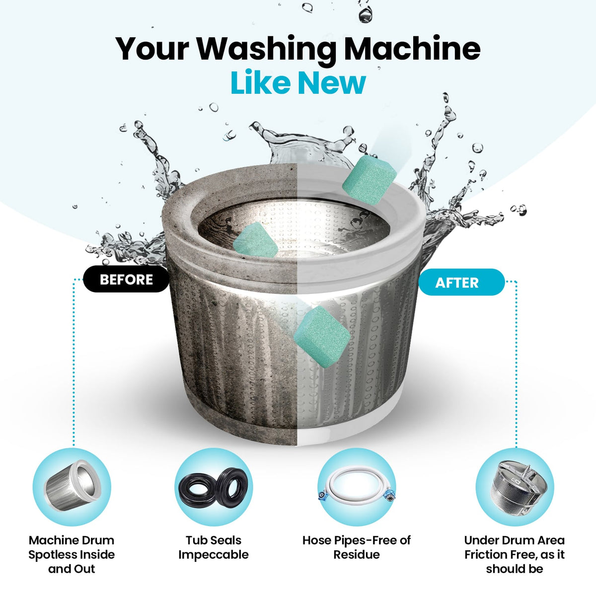Powerful Washer Deep Cleaner Tablets 💦