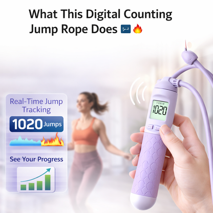 Chic Digital Jump Rope 💖 Power Up Every Workout