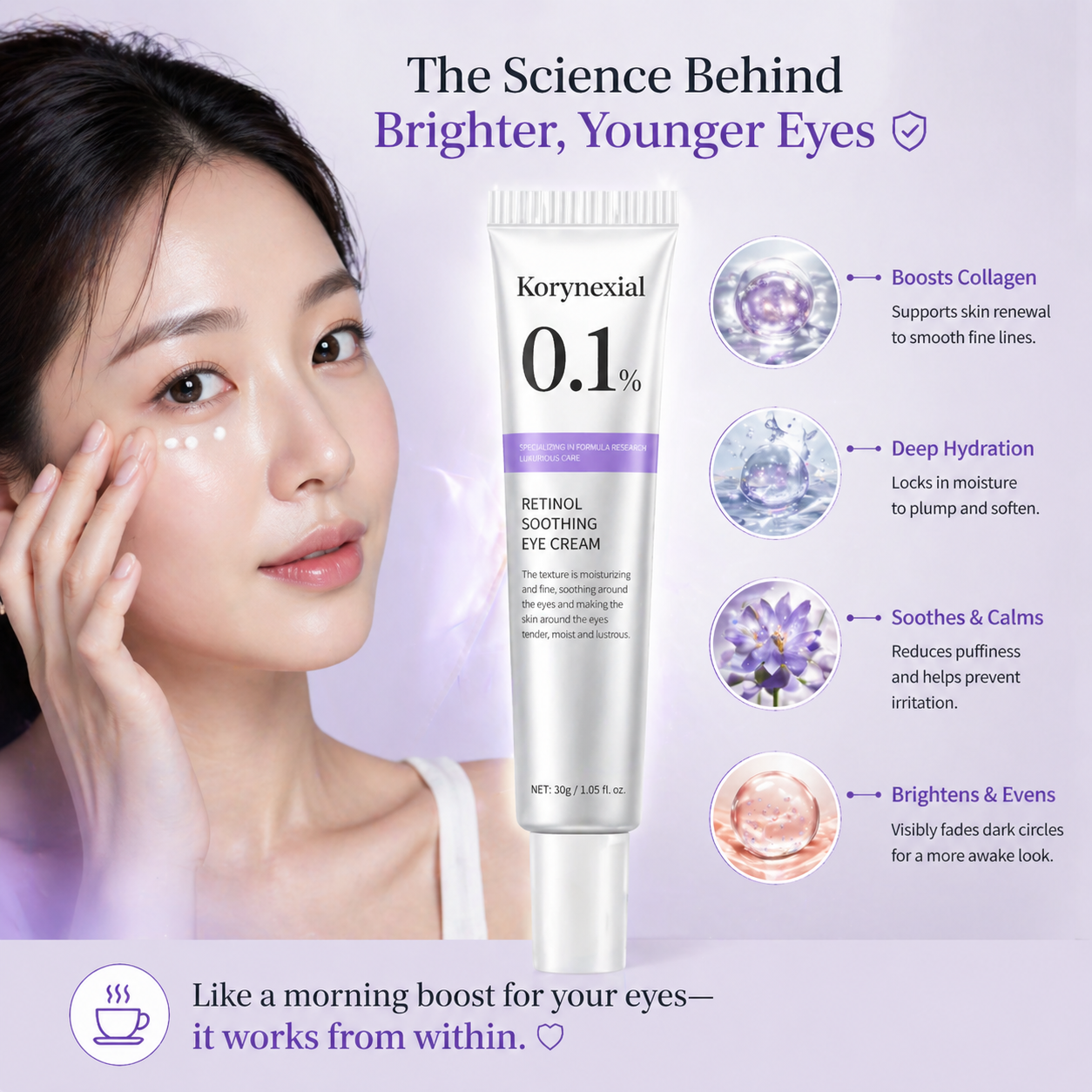 Wake Up Tired Eyes: How Korynexial Retinol Eye Cream Transforms Your Look 🌟👀