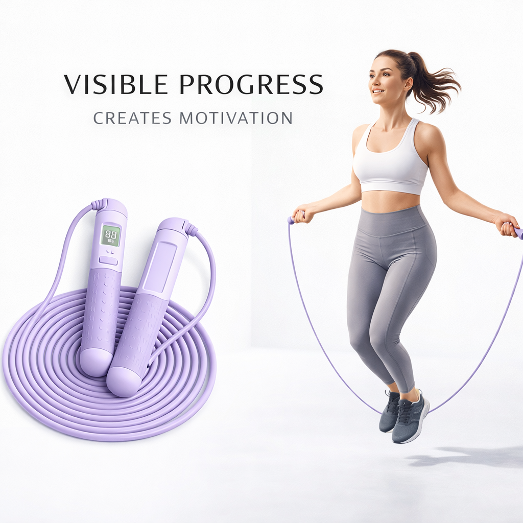 Chic Digital Jump Rope 💖 Power Up Every Workout