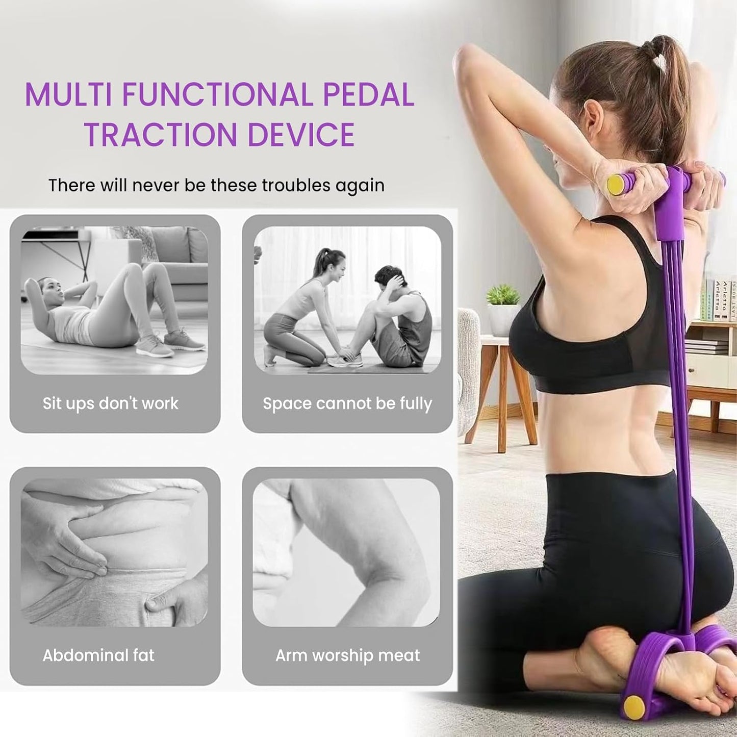 2026 latest 8-Tube Pedal Resistance Device - Detachable And Adjustable Pedal Resistance Device💪